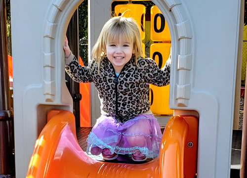 girl on slide